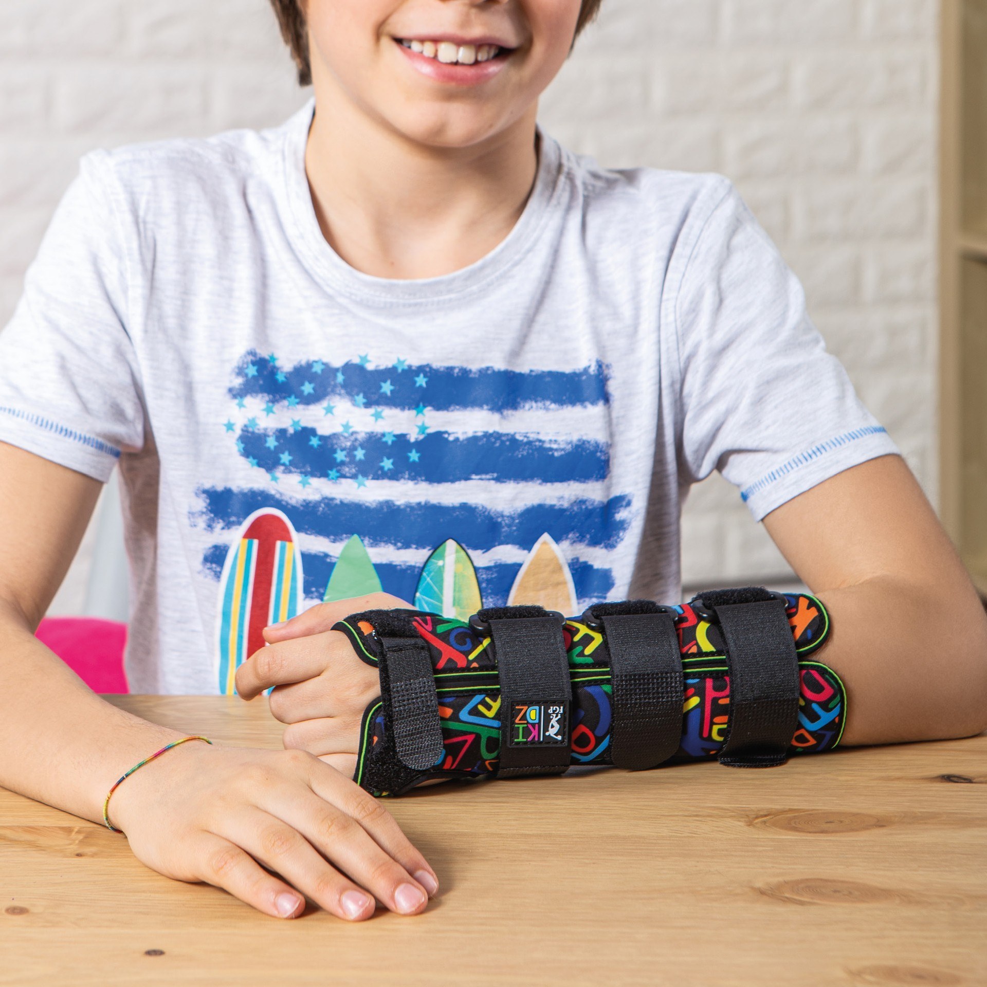 Polsiera steccata lunga pediatrica KIDZ-P06 FGP con supporto polso avambraccio