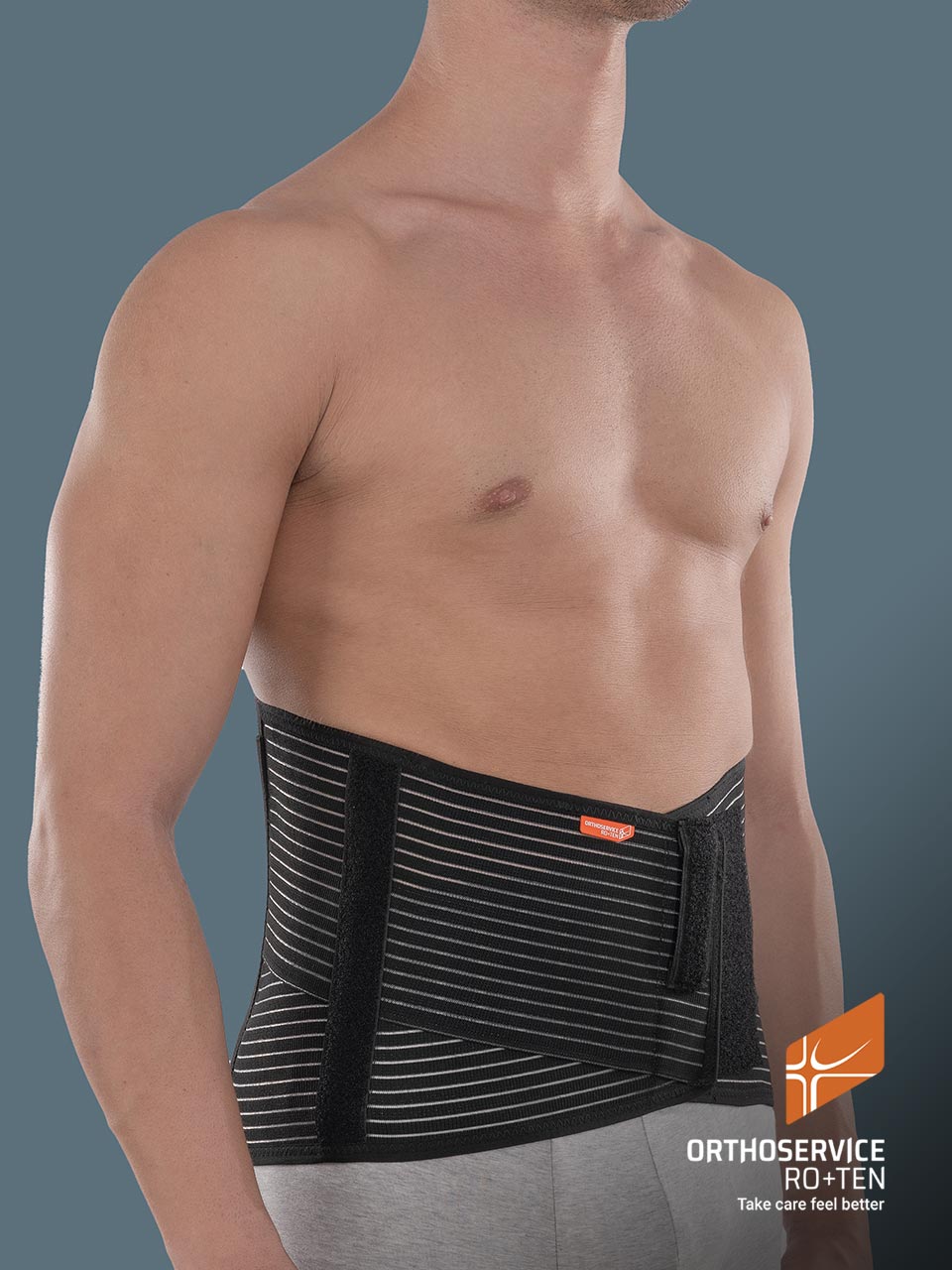 Corsetto lombare Easyco Basic Orthoservice Ro+Ten nero vista frontale